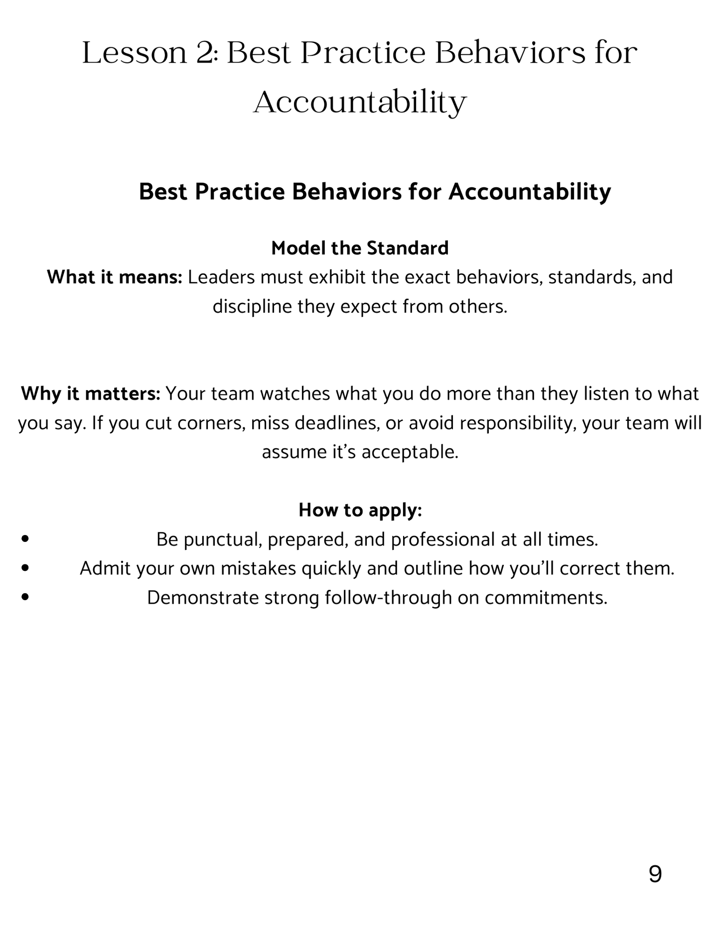Workbook Course: Mastering Accountability