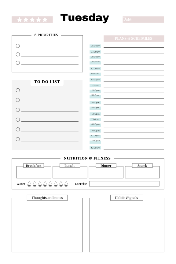 Modern Daily Planner