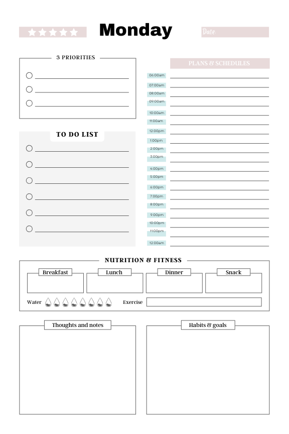 Modern Daily Planner
