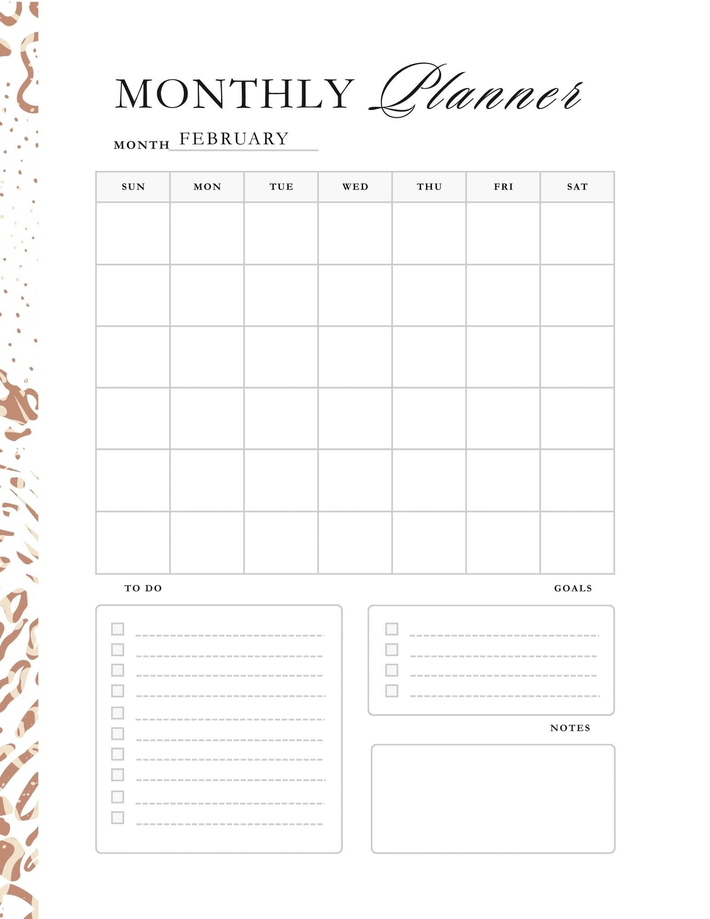 Safari Monthly Journal