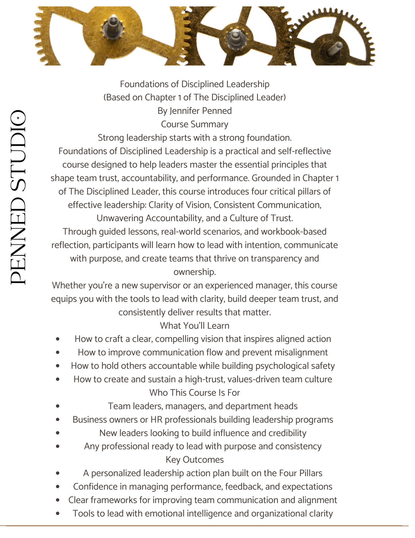 Workbook Course: Foundational Principles of Disciplined Leadership