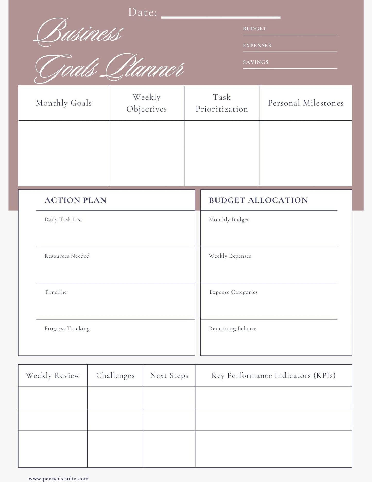 Business Tan - Planner
