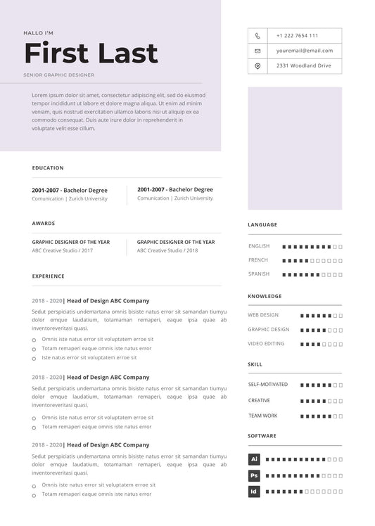 Lavender Template-Resume