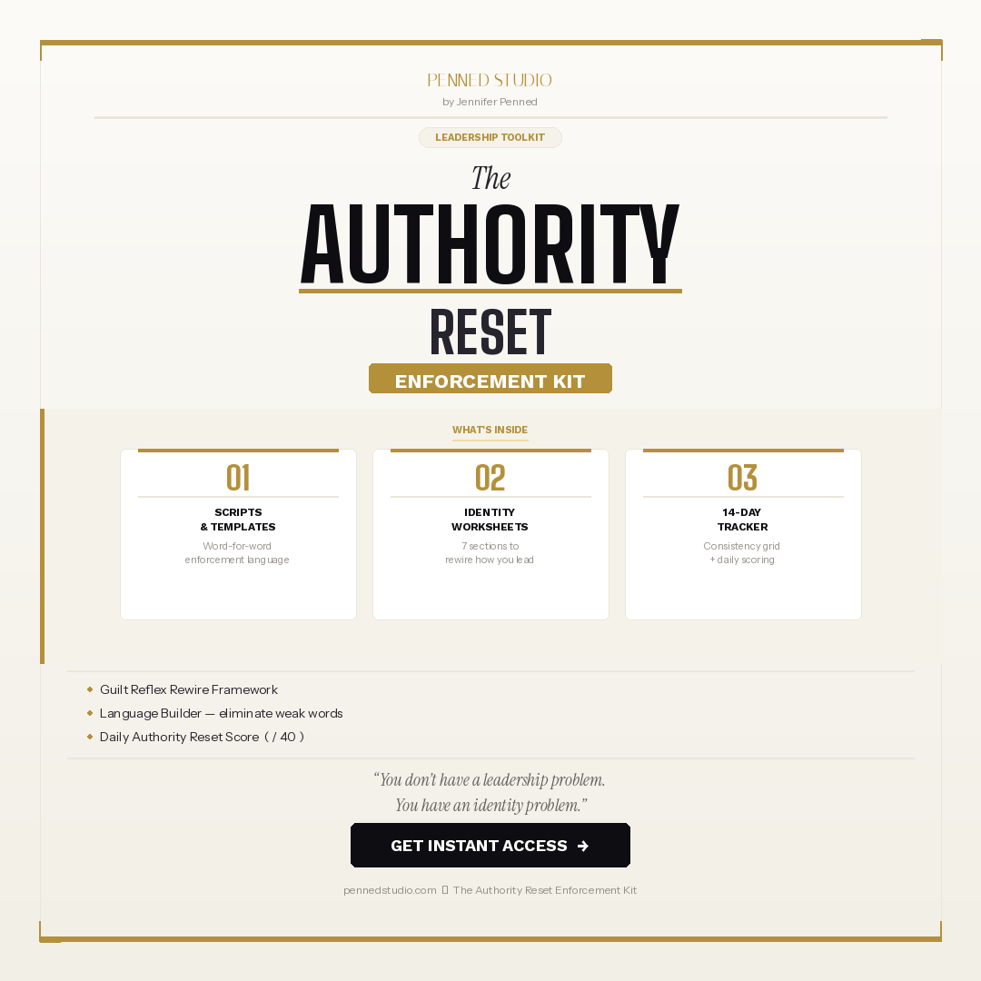 The Authority Reset Enforcement Kit™ Premium Implementation Workbook Edition
