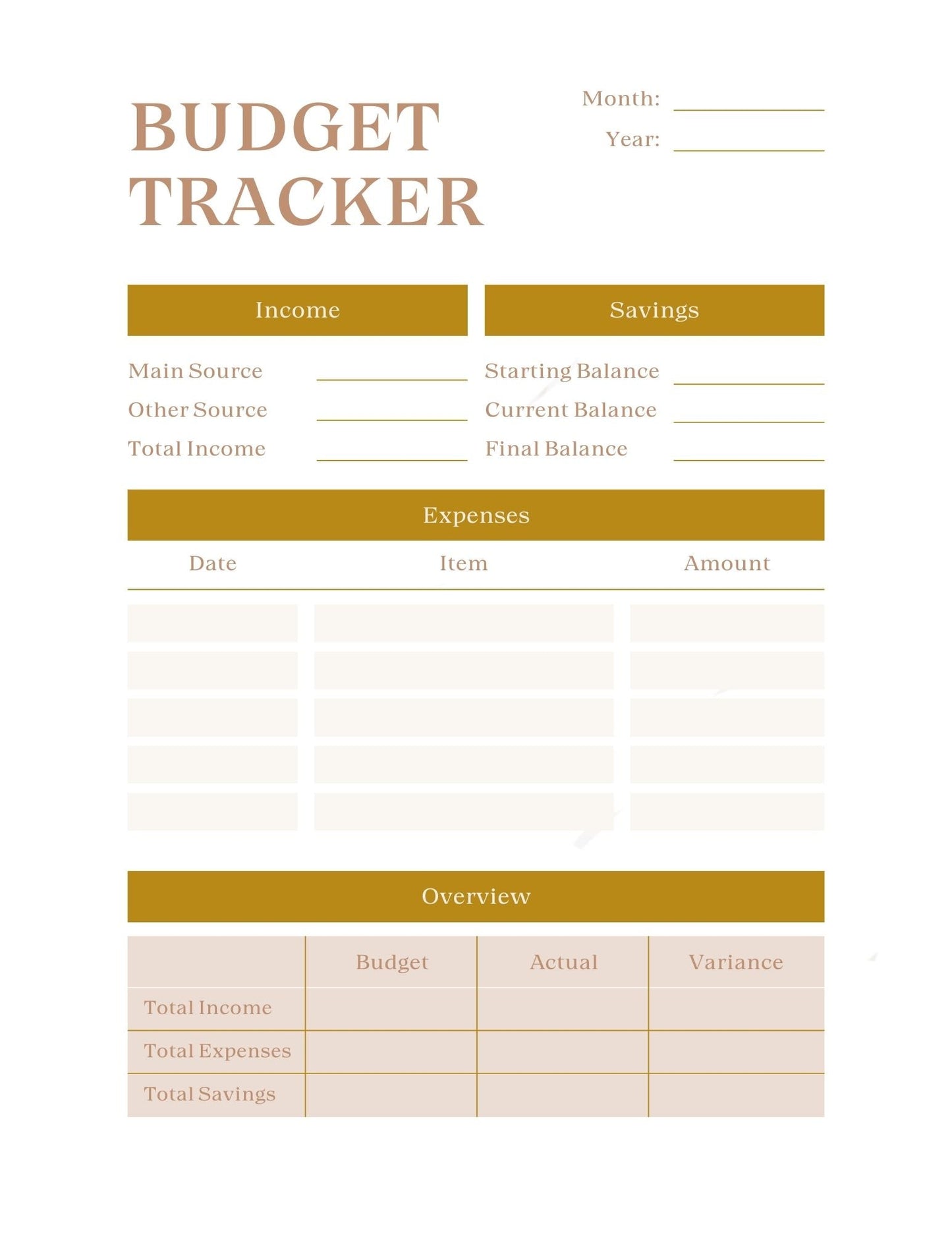 Gold Financial Planner