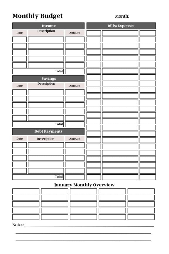 Budget Green-Pink- Planner