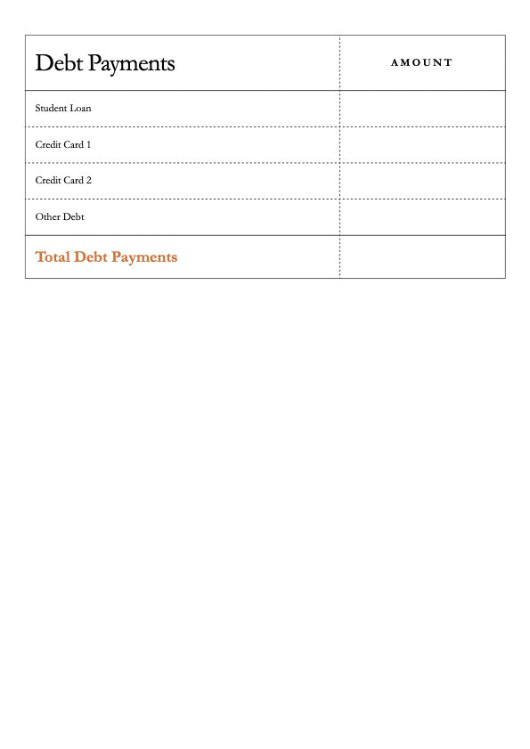 Evening Budget Planner
