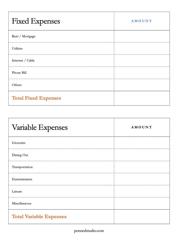 Evening Budget Planner