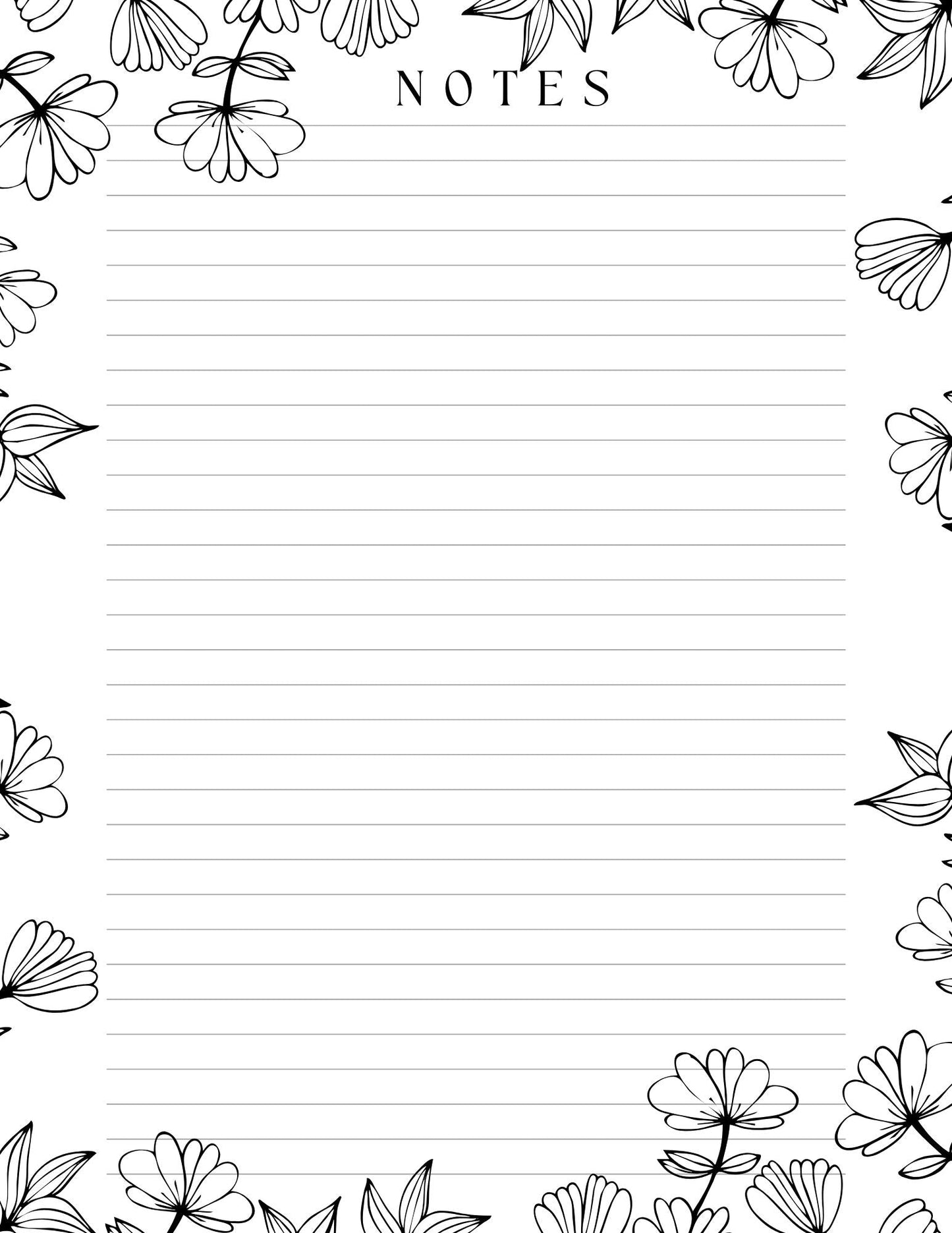 Notes Black - White - Planner