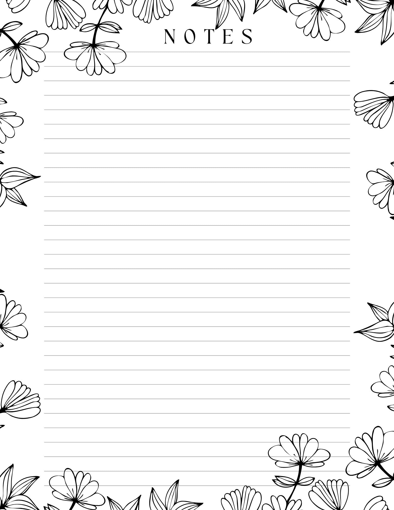Notes Black - White - Planner