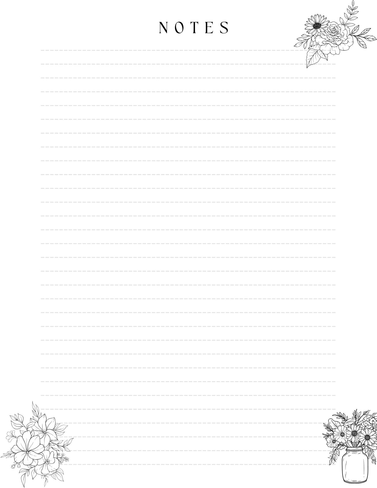Notes Black - White - Planner