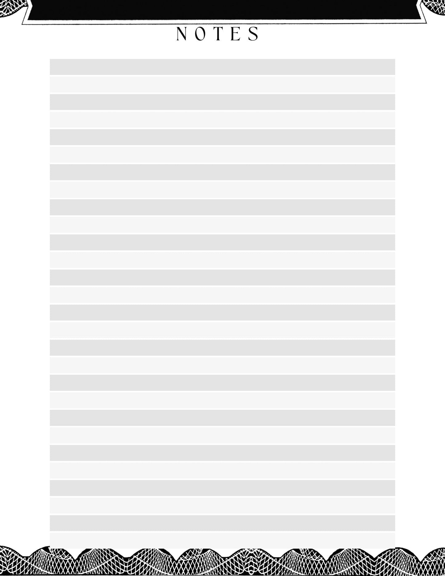 Notes Black - White - Planner