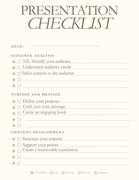 Presentation Checklist
