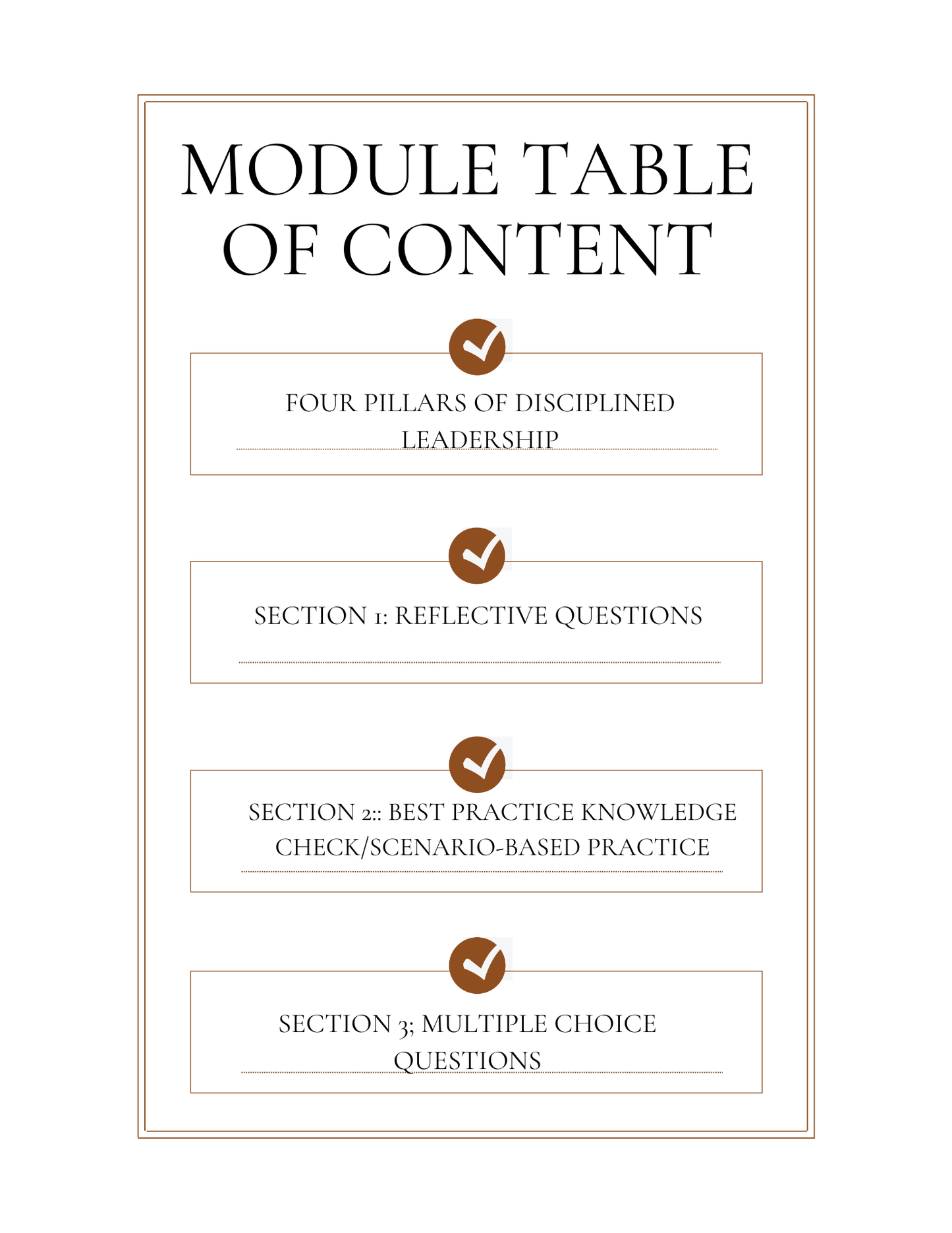 The Disciplined Leadership Course