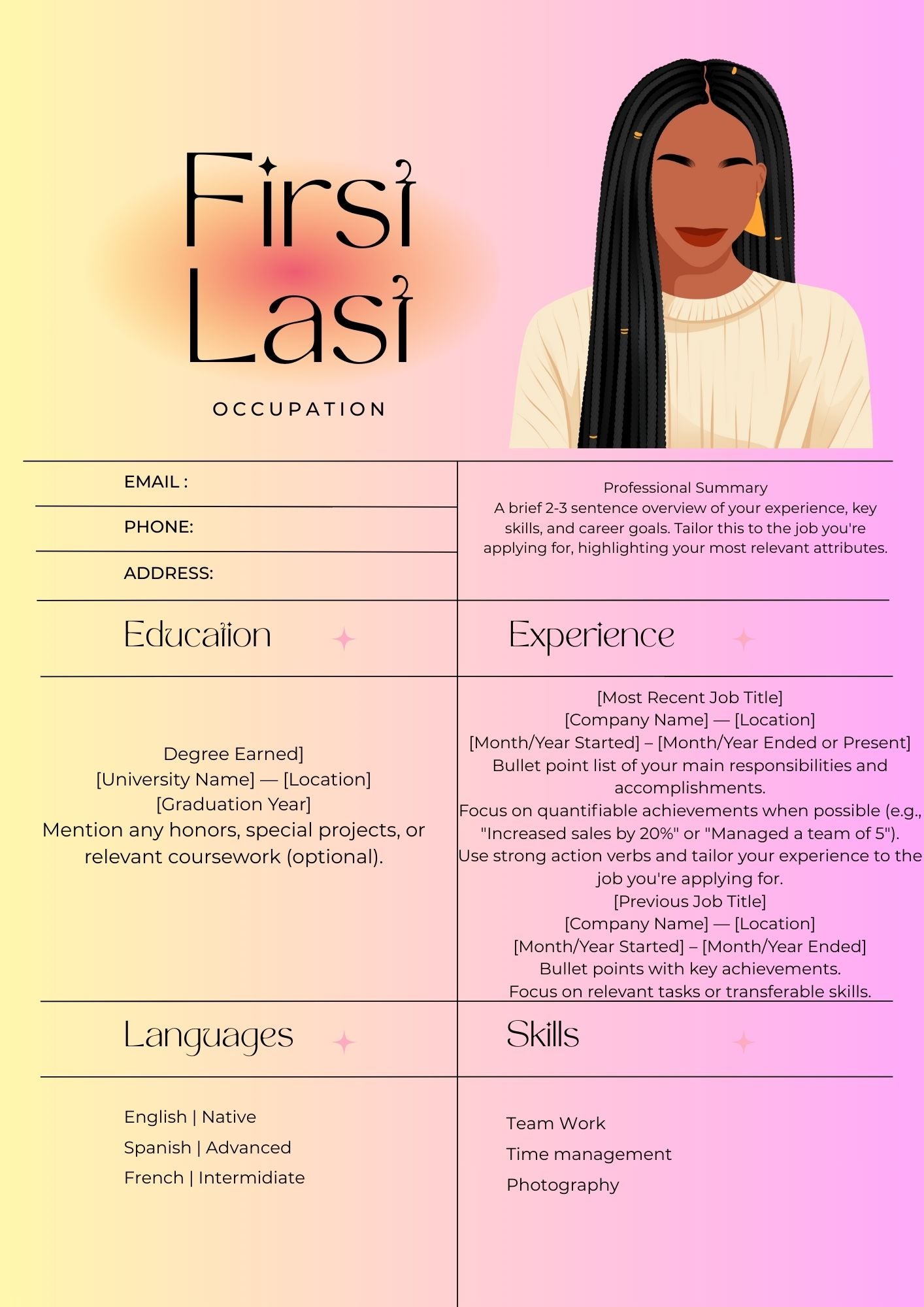 SunRay Resume