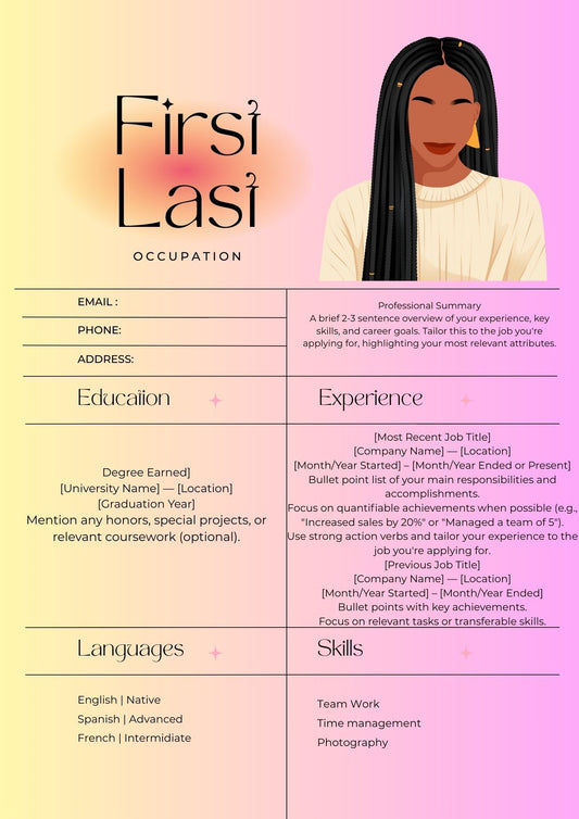 SunRay Resume