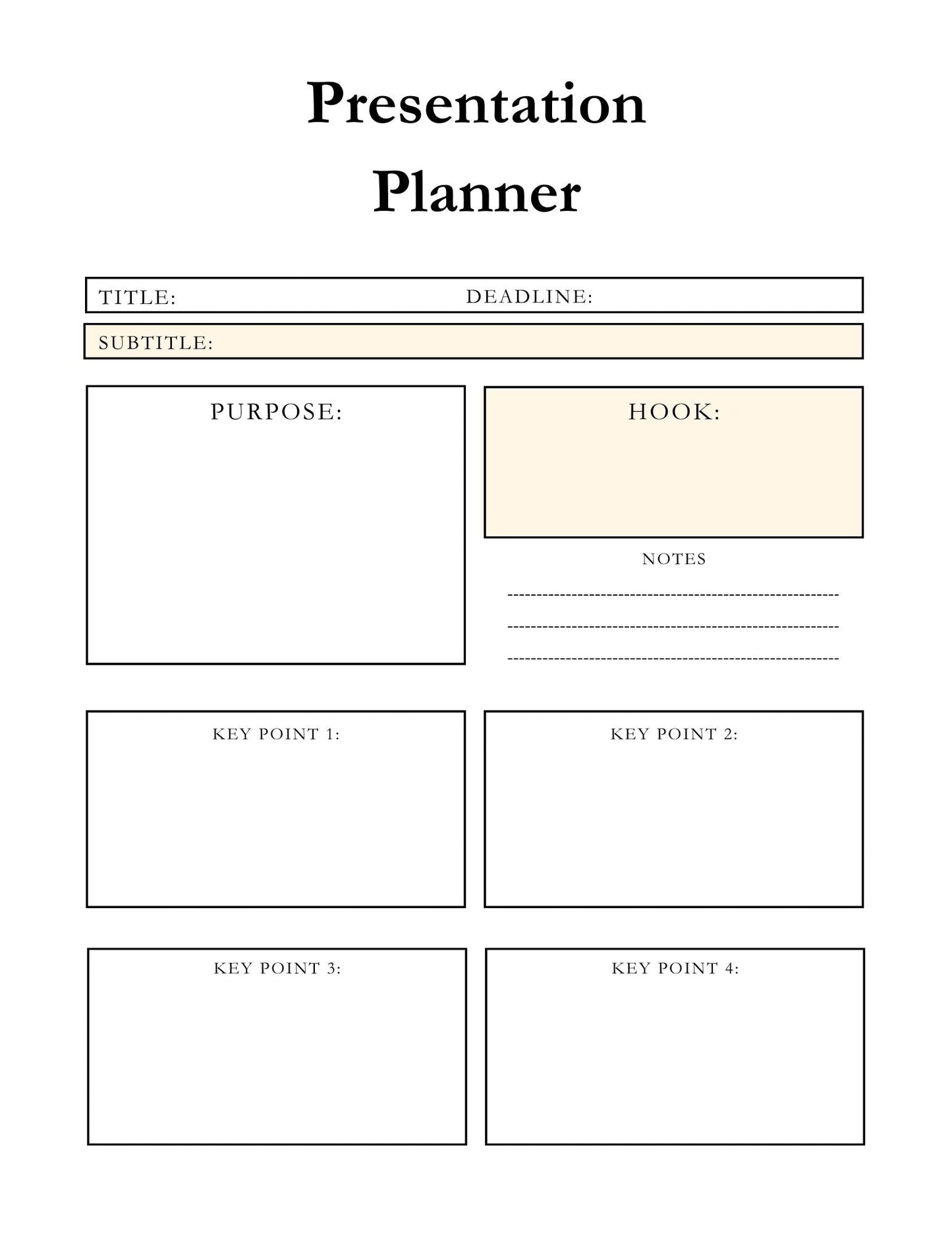 Presentation template- Planner