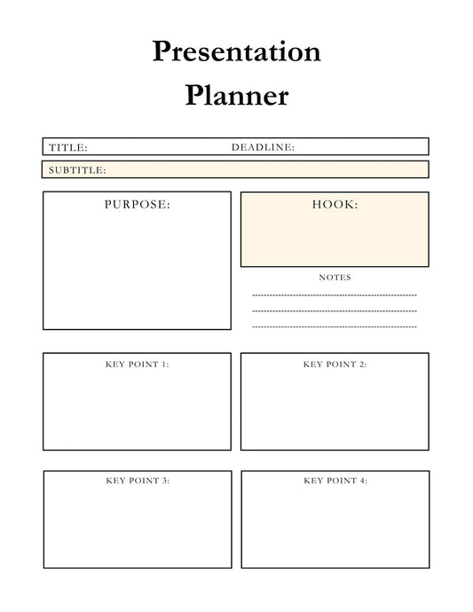 Presentation template- Planner