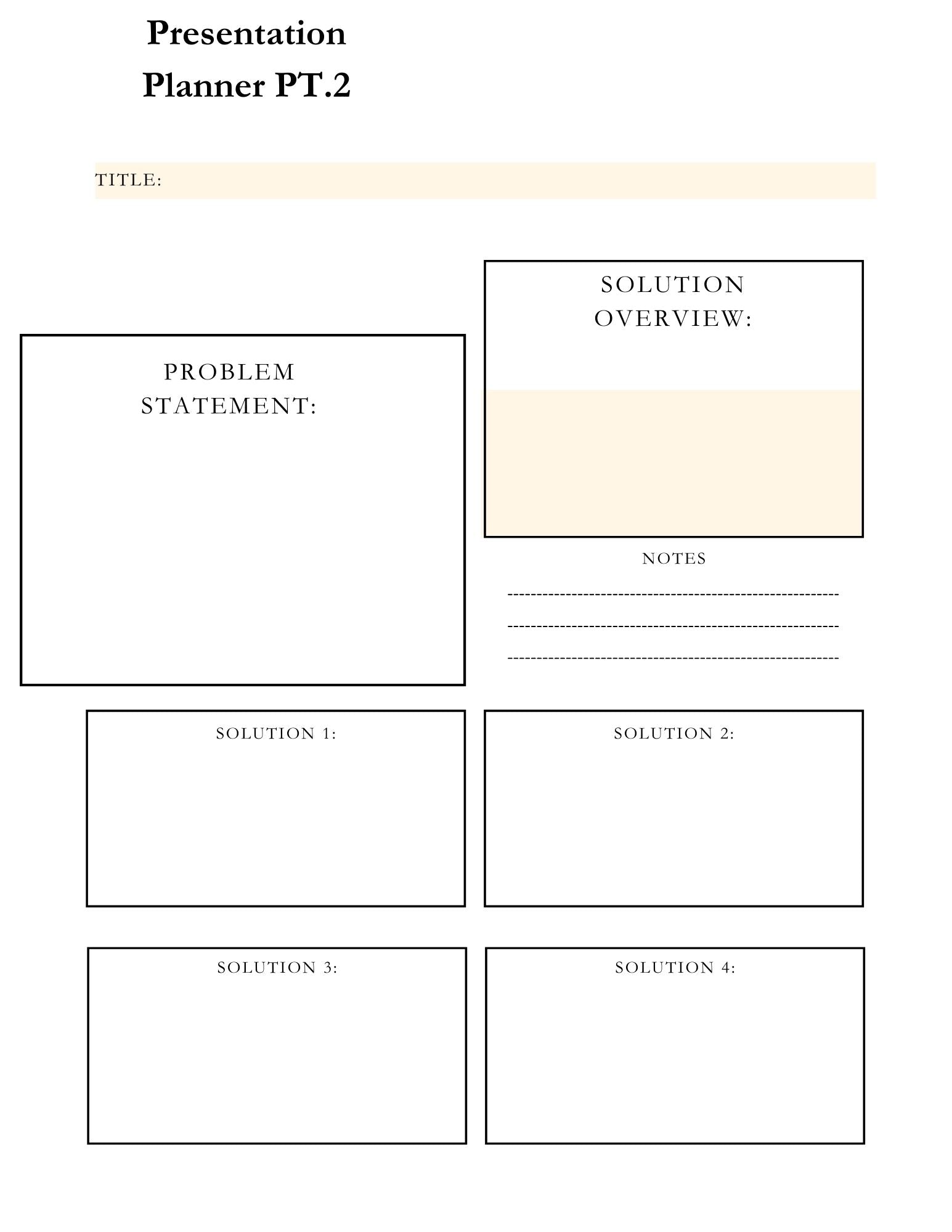 Presentation template- Planner