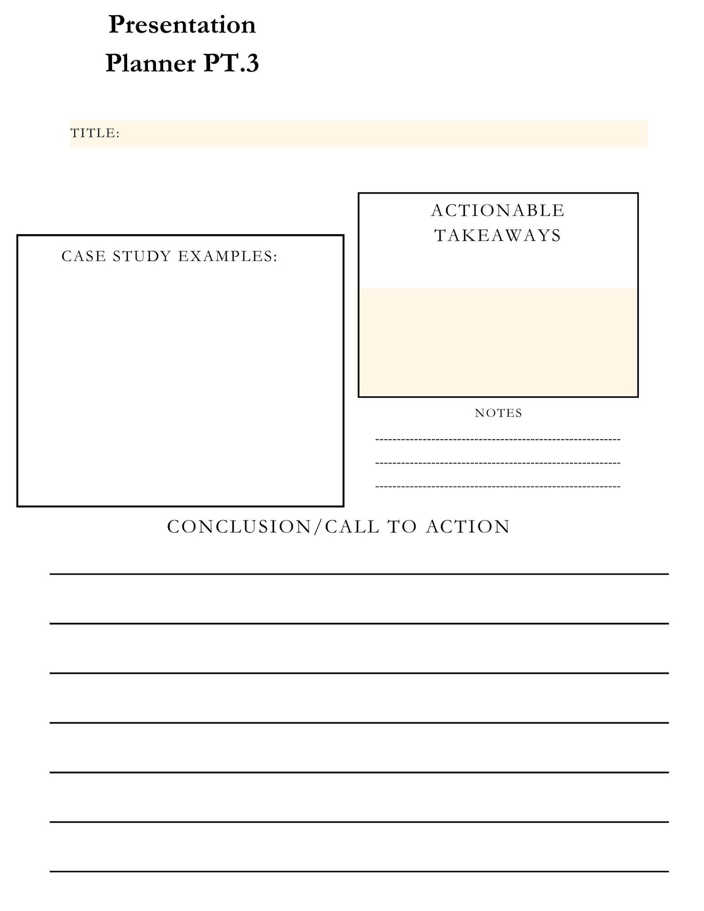 Presentation template- Planner