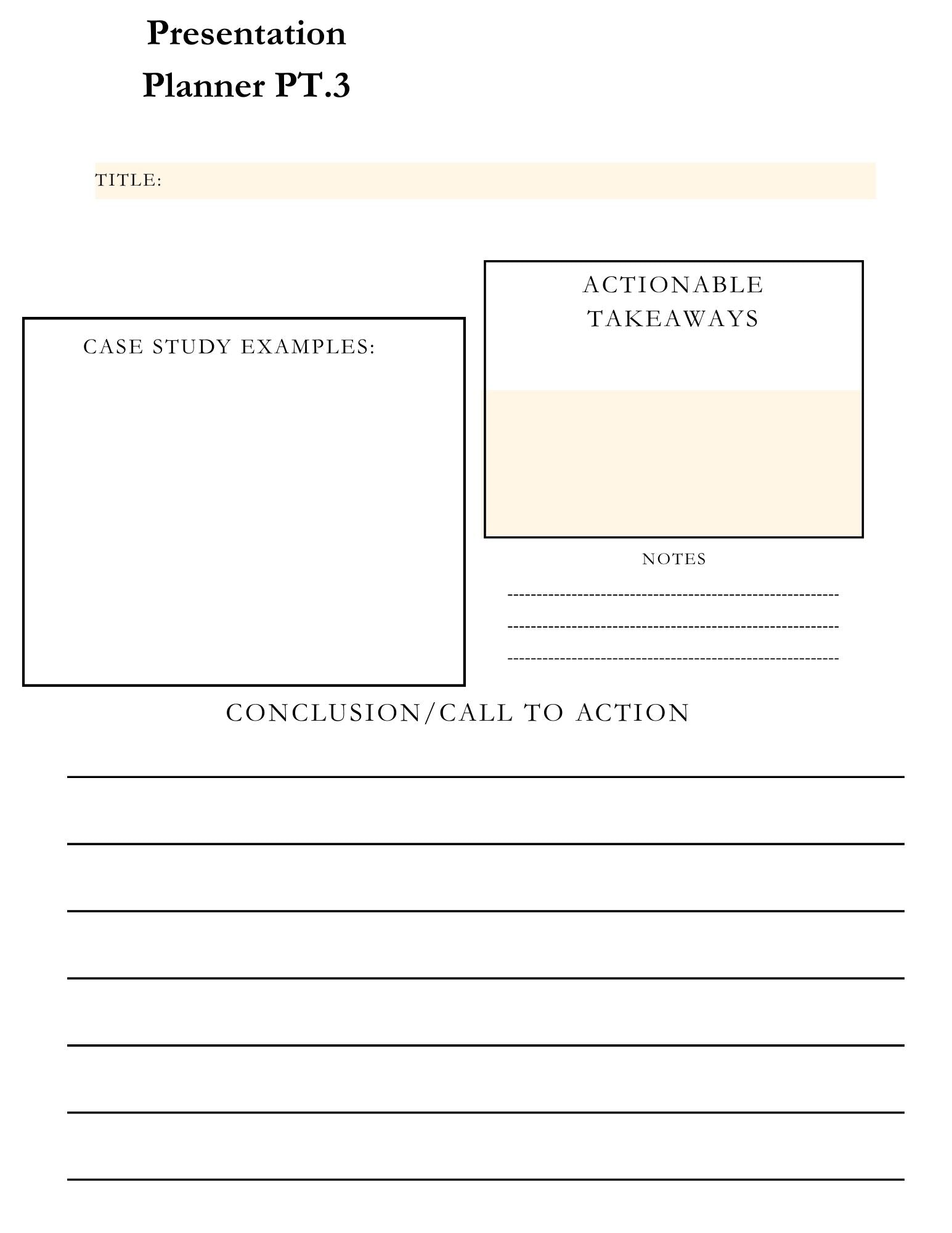 Presentation template- Planner