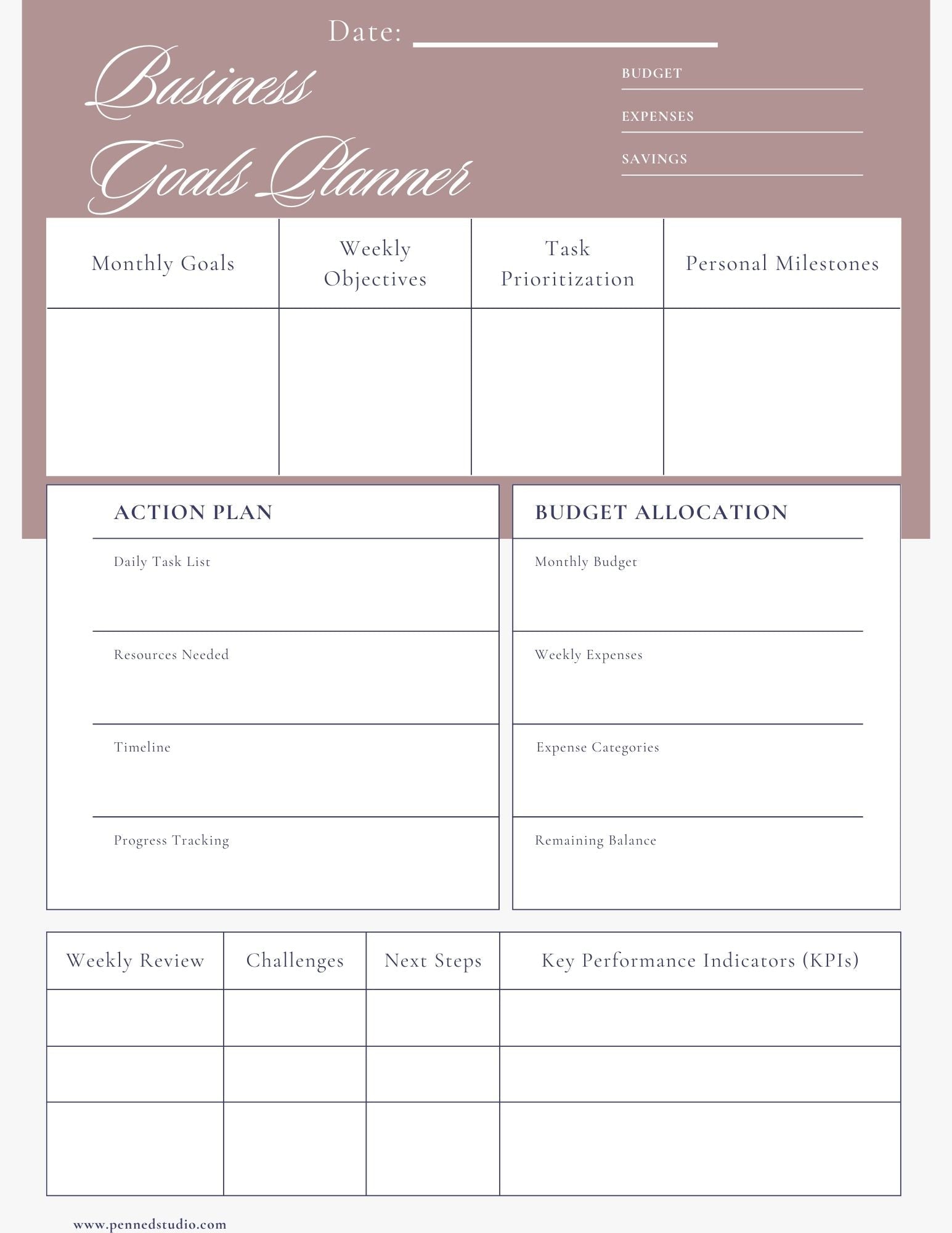 Business Tan - Planner